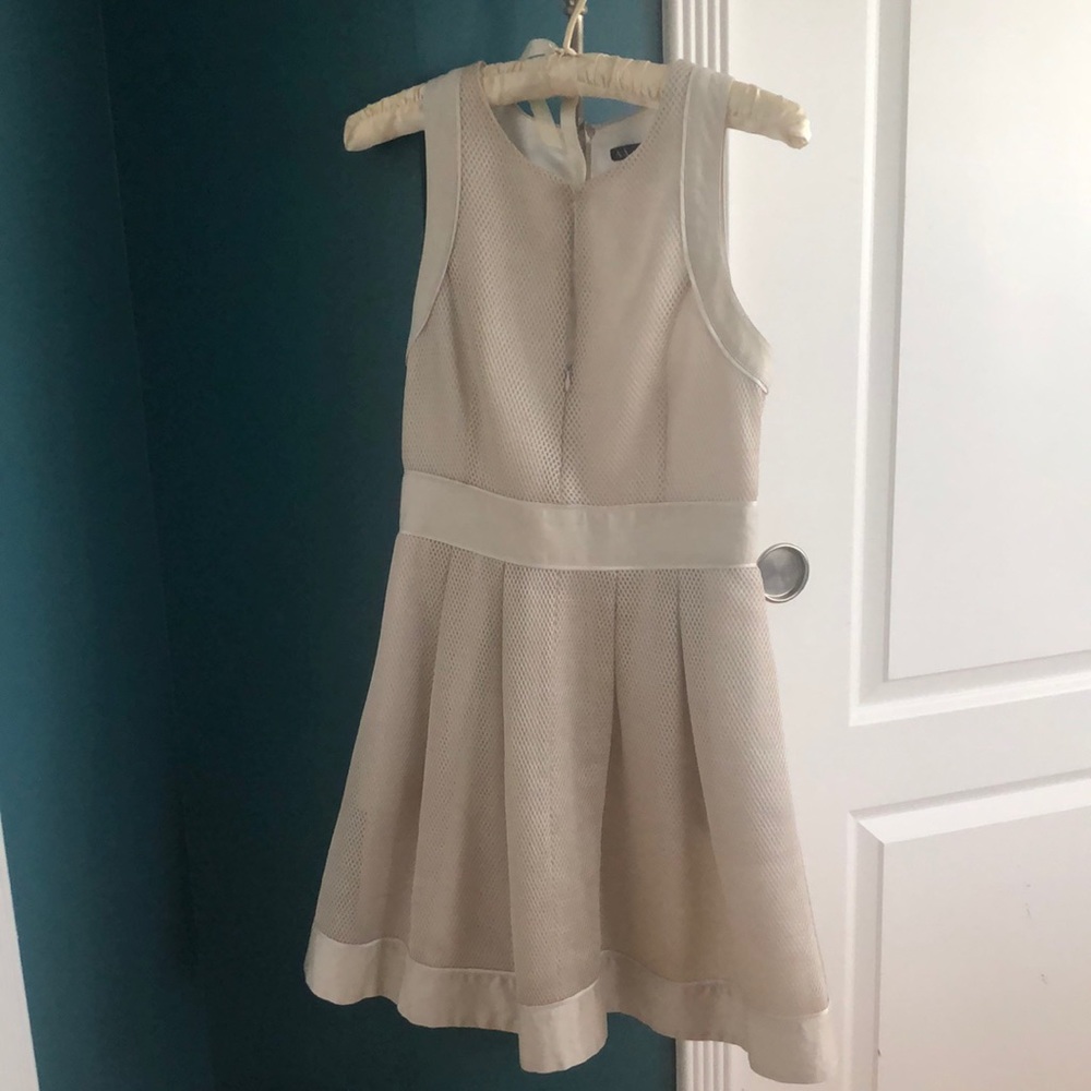 A/X Armani Exchange Zip-Front flare mesh dress. 2